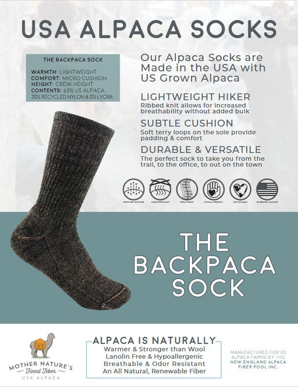 Backpaca Hiker Crew Sock Natural