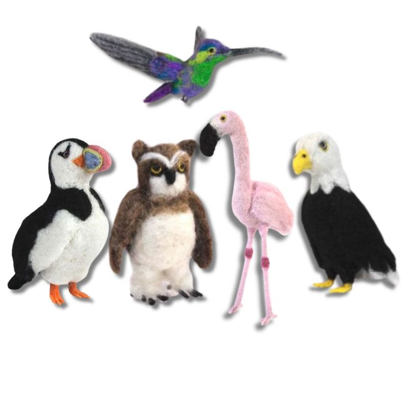 Felted Ornament Birds