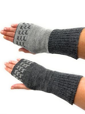 Alpaca Print Reversible Wrist Warmers