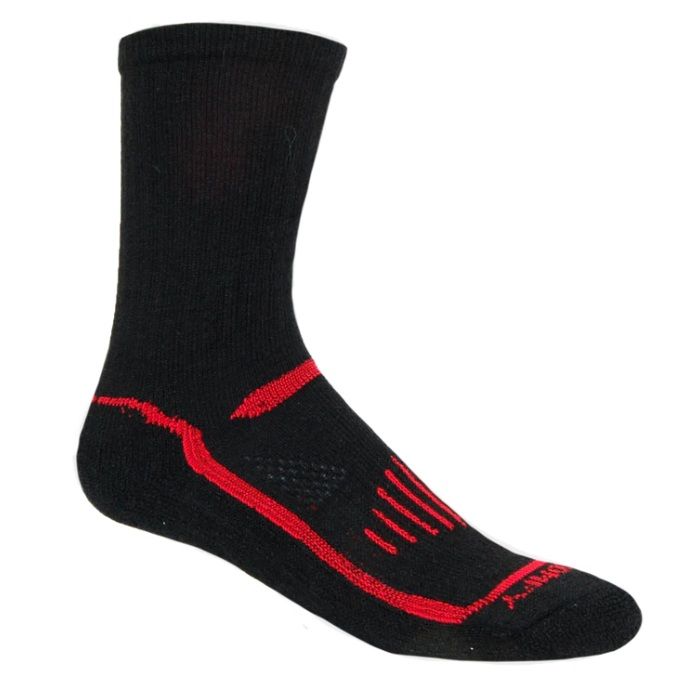 Xtreme Sport Crew Sock, Size: XLarge, Color: Black/Red