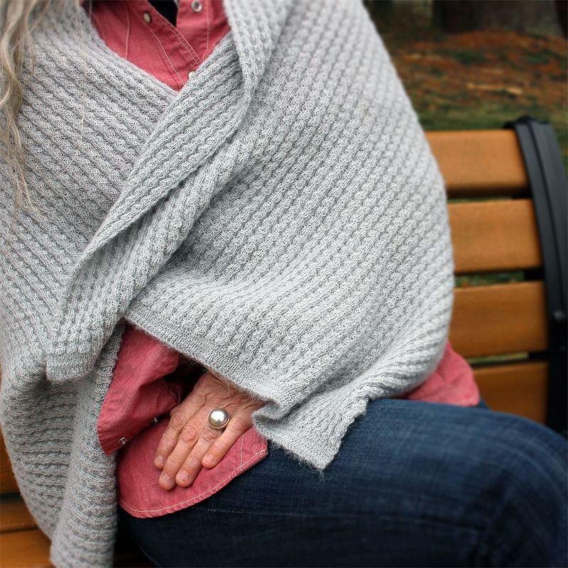 Textured Rib Alpaca Shawl