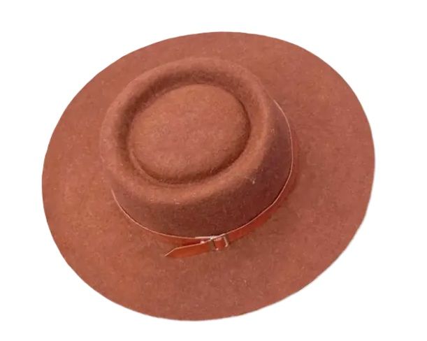 Baby Alpaca Felted Outback Hat, Size: Small 21.3-22 inches/ 54-56cm, Color: Brown