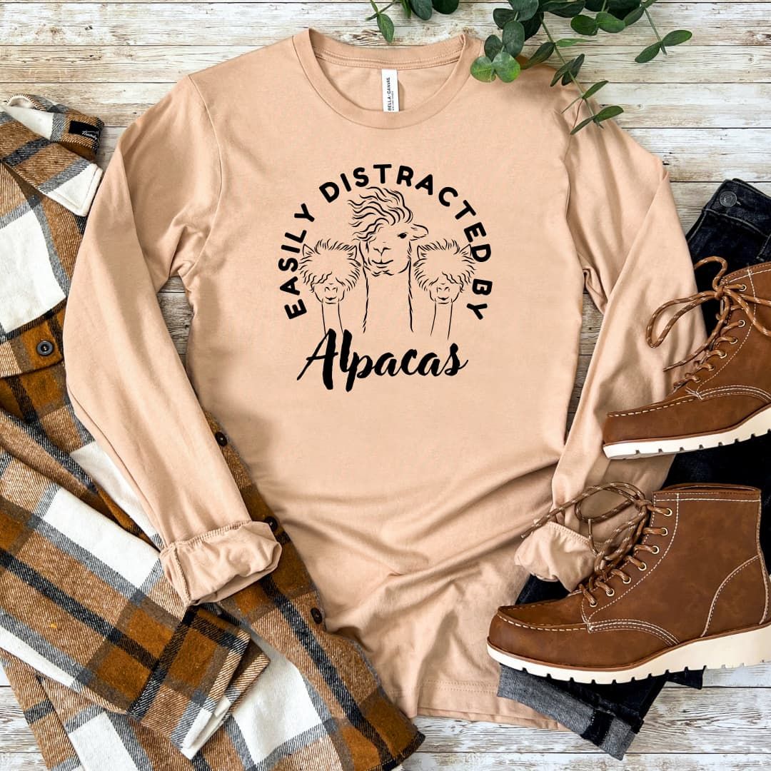 Easily Distracted by Alpacas Shirt