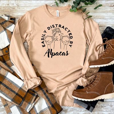 Easily Distracted by Alpacas Shirt