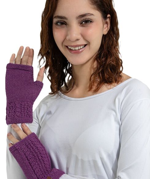 Cable Fingerless Gloves