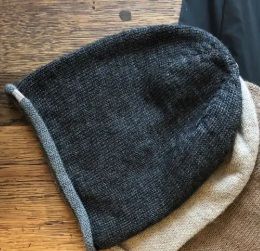 Alpaca Jersey Knit Beanie, Color: Charcoal