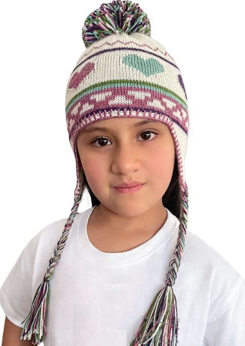 Kids Heart Alpaca Hat