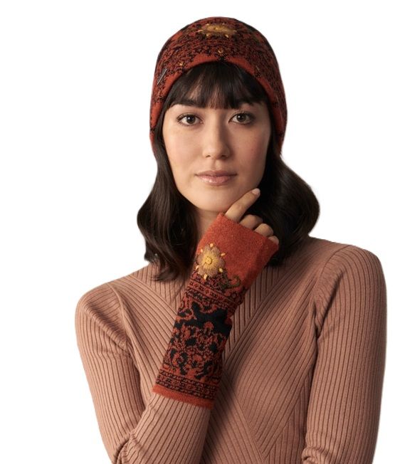 Isabela Wrist Warmers, Color: Clay