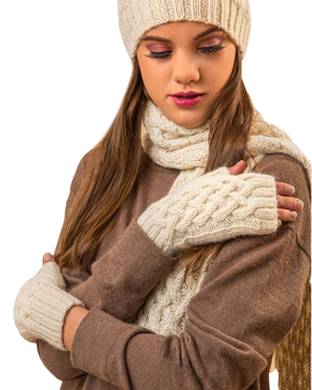 Shadow Cable Fingerless Gloves