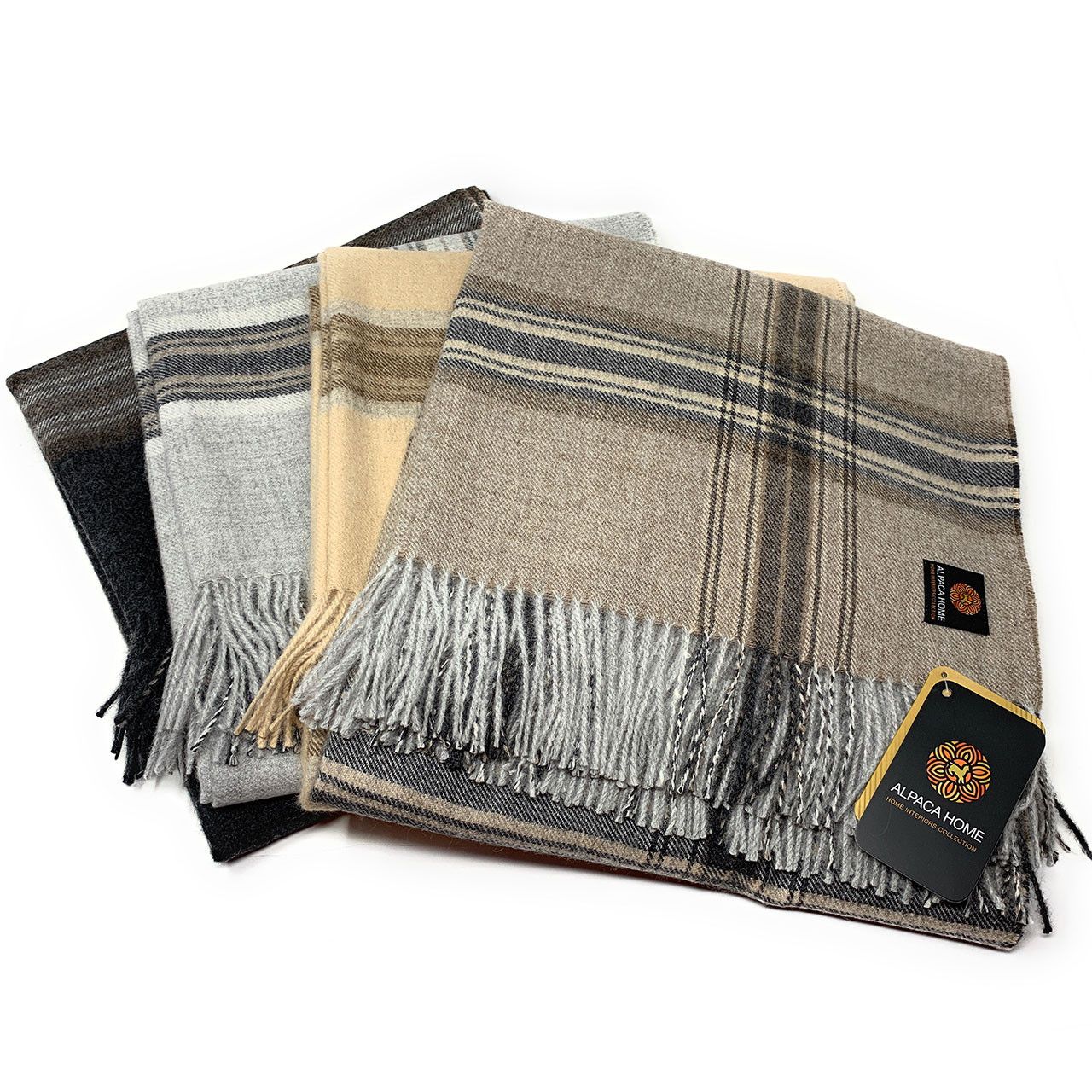 Plaid Baby Alpaca Throw