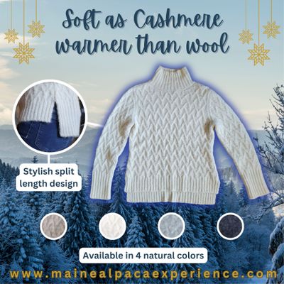 Lattice Cable Mock Sweater