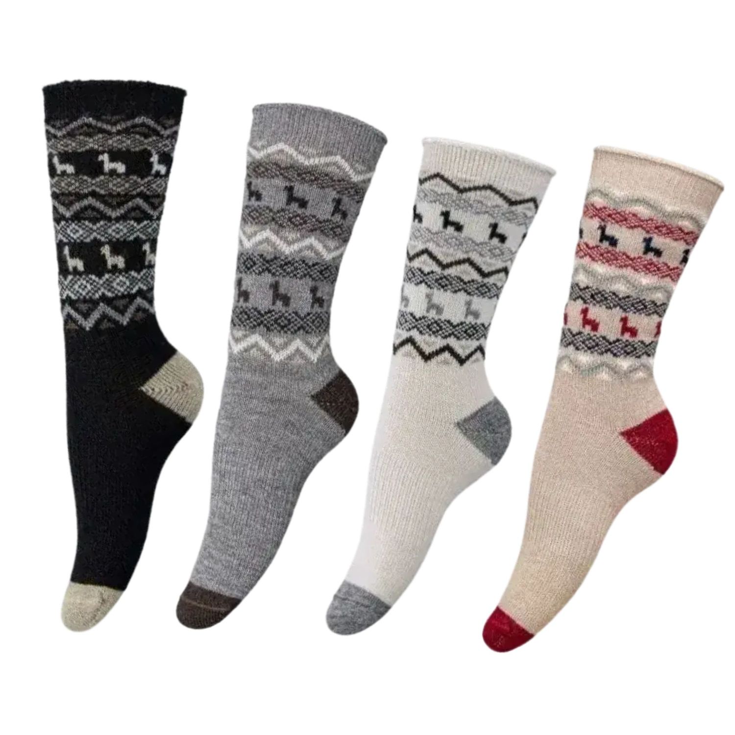 Print Crew Socks Classic Alpaca