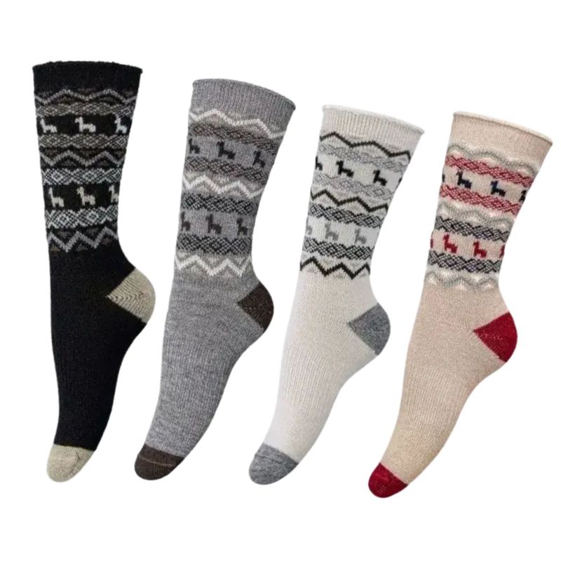 Print Crew Socks Classic Alpaca