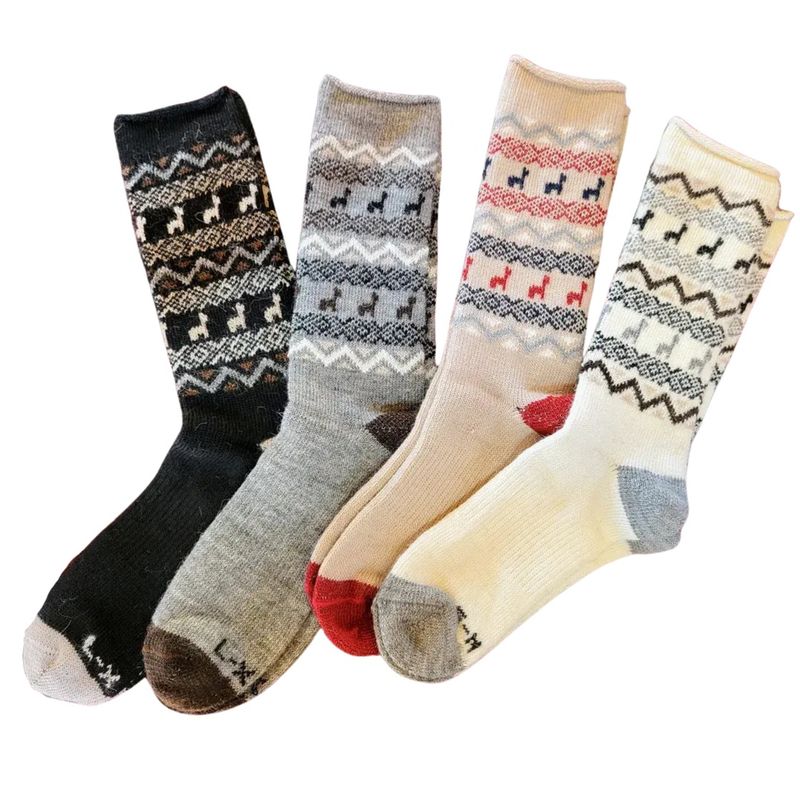 Print Crew Socks Classic Alpaca