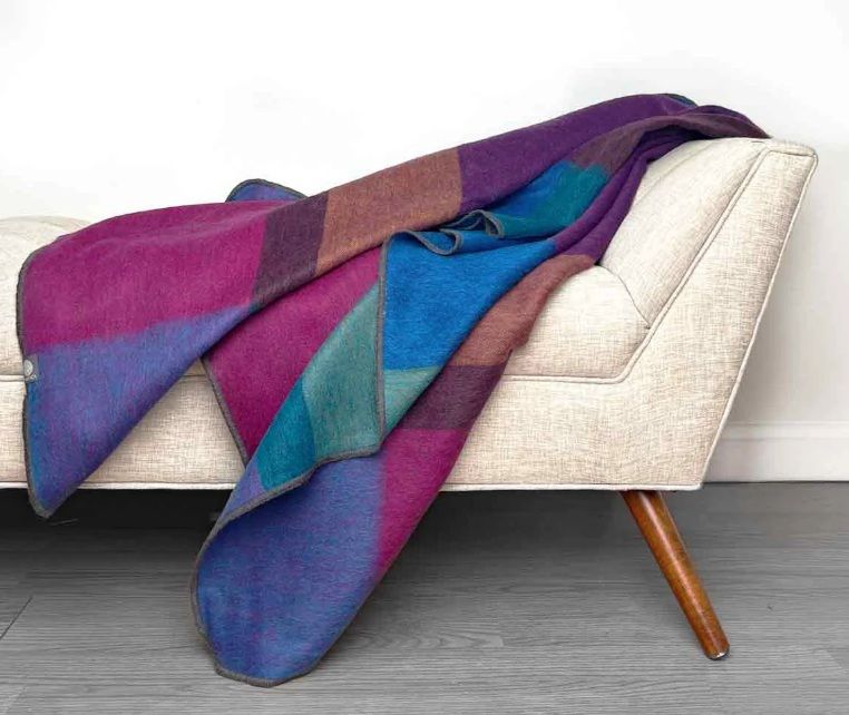 Brushed Color Block Blanket