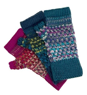 Kids Speckled Fingerless Gloves