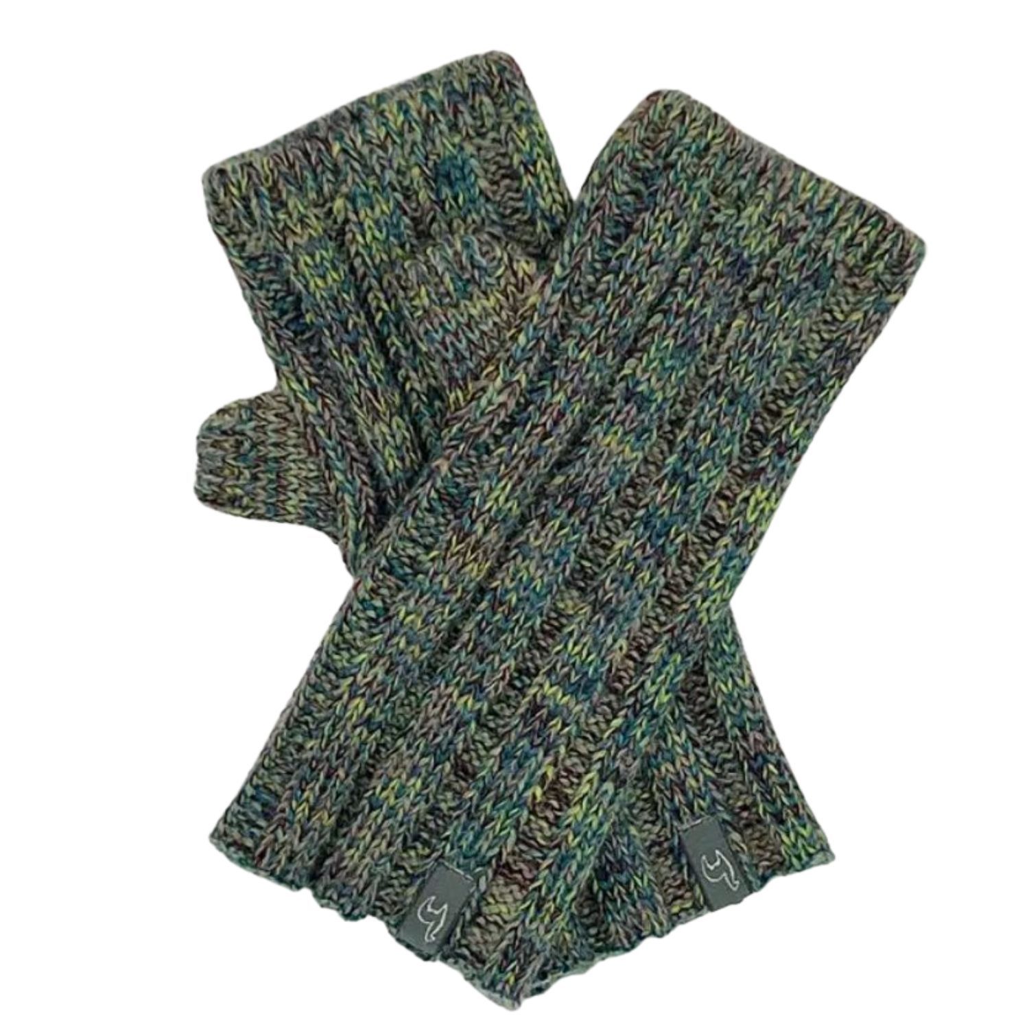 Accordion Fingerless Gloves, Color: Moss