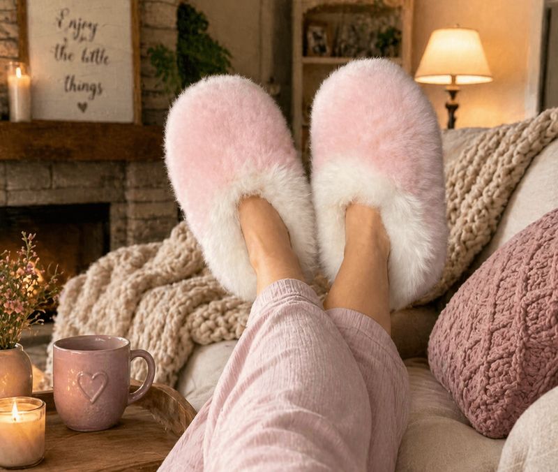 Handmade Alpaca Fur Slippers