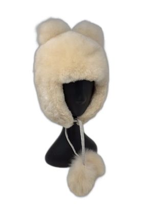 Teddy Bear Kids Alpaca Fur Hat