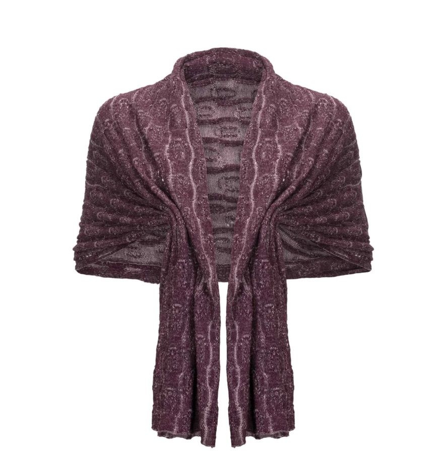 Romance Alpaca Shawl, Color: Pinot Noir