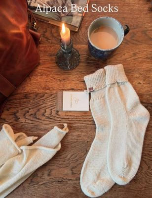Silky Alpaca Bed Socks