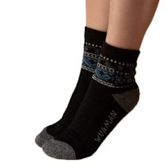 Inca Shorty Alpaca Socks, Color: Black, Size: Small