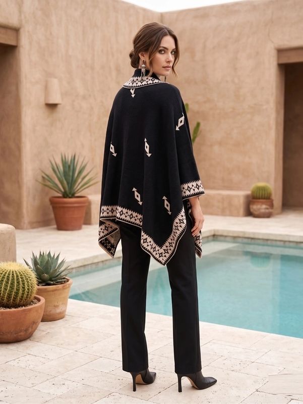 Classic Alpaca Poncho