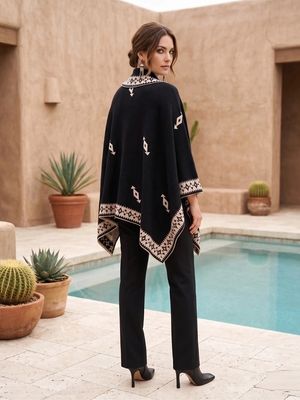 Classic Alpaca Poncho
