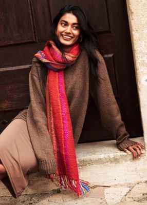 Wide Boucle Scarf