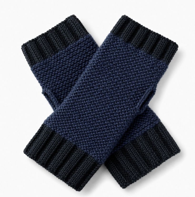 Trail Cuff Fingerless Gloves, Color: Ocean Blue
