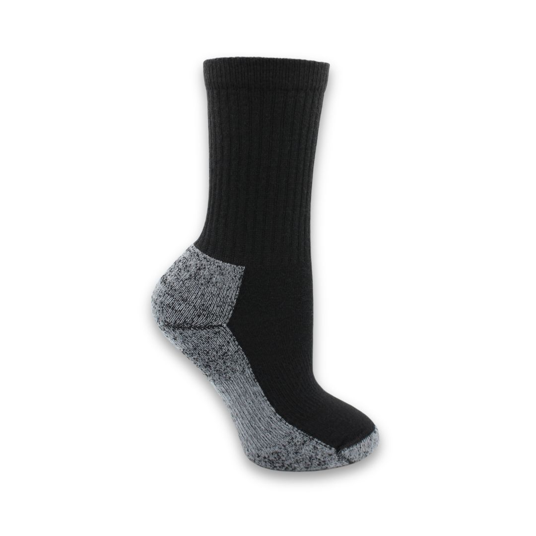 PeakPaca Hiker Sock, Color: BLACK w/Grey, Size: Medium