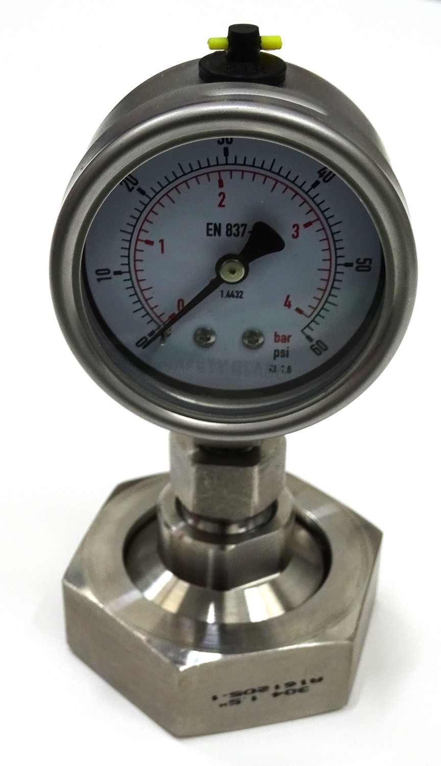 1.5&quot; RJT Female - 0-60 PSI Pressure Gauge