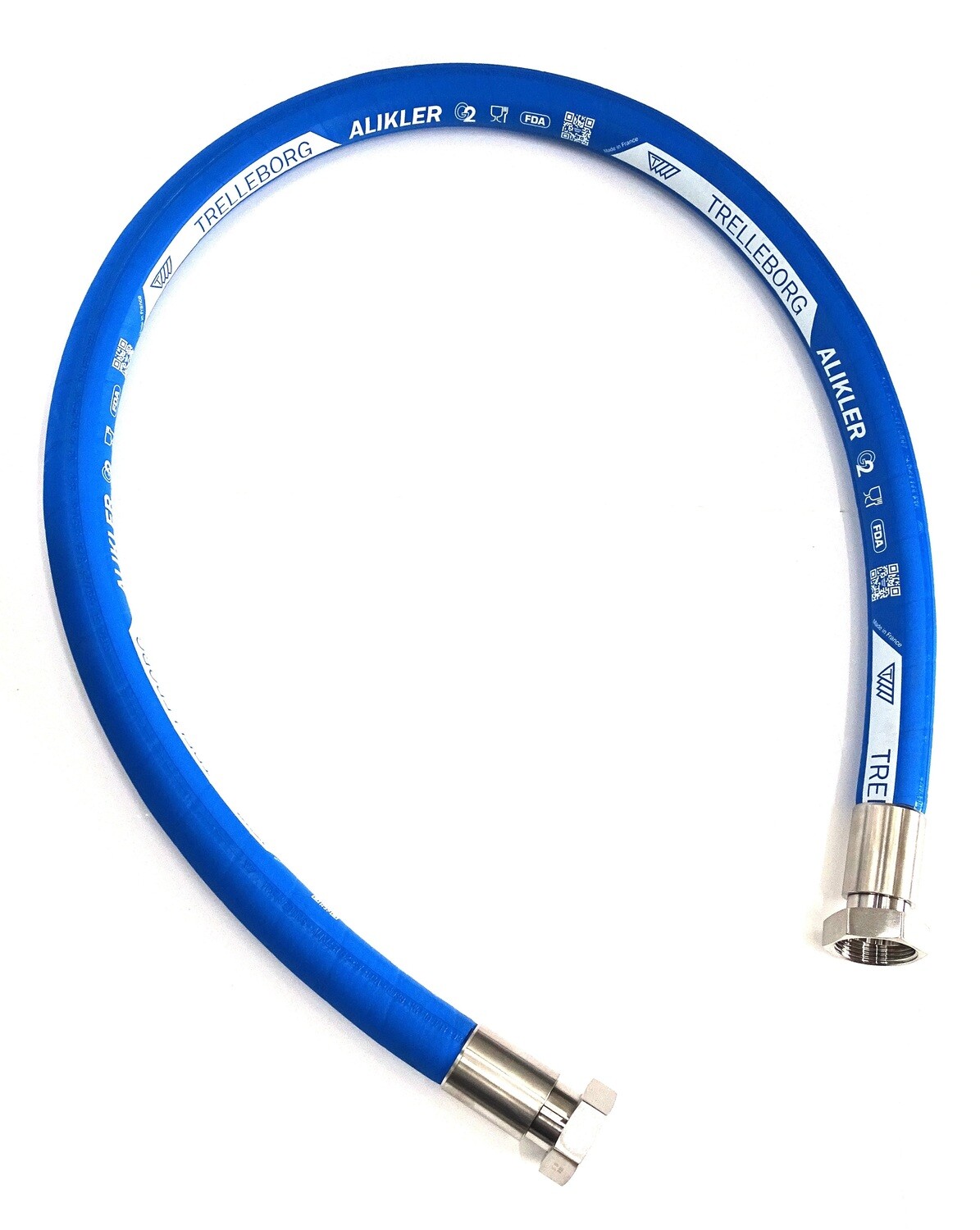 1.5&quot; RJT Female Hose Swaged Ends - 2 Meter Length (Suction/Delivery)