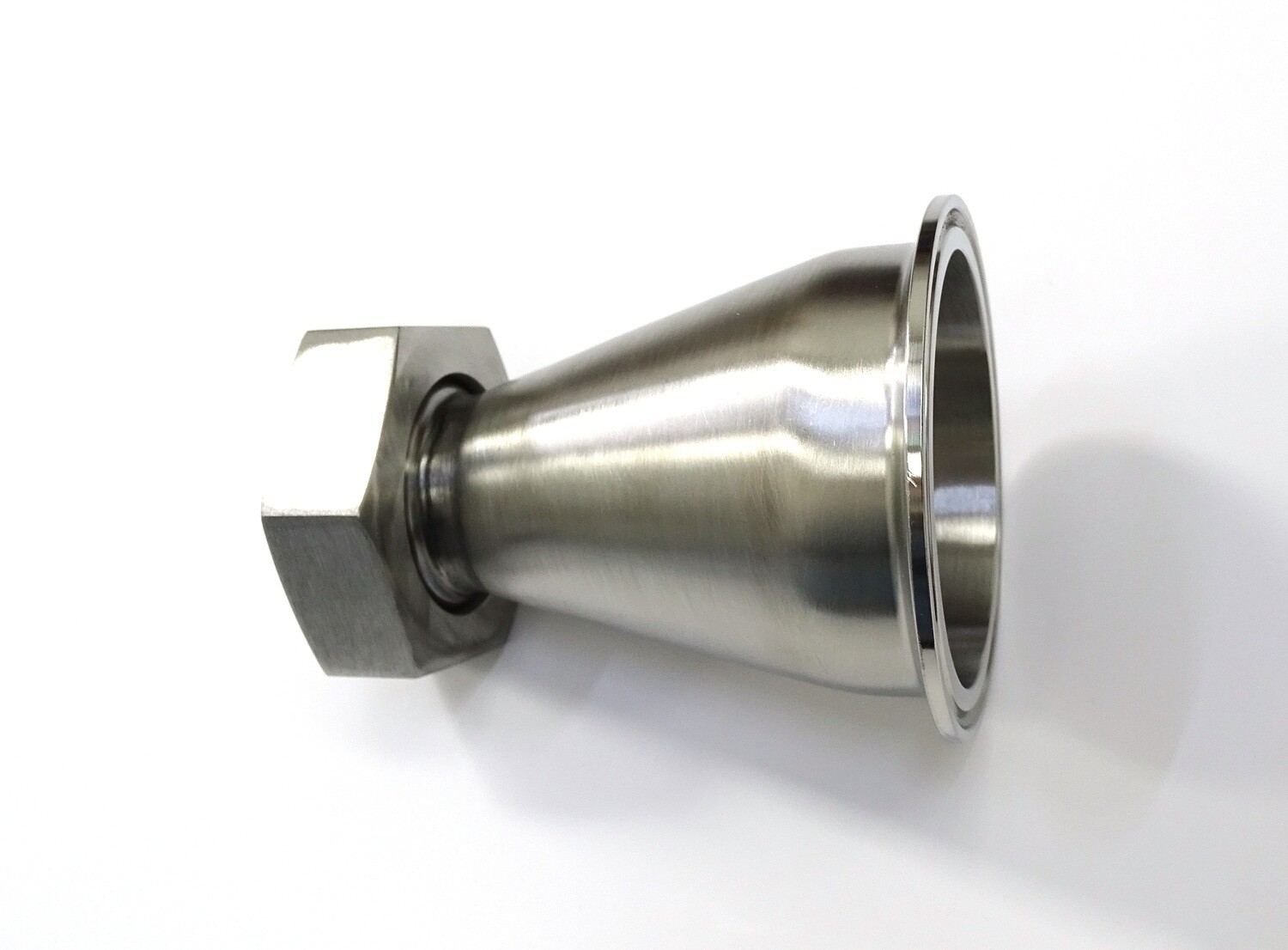 3&quot; Tri Clamp - 1.5&quot; RJT Female - Eccentric