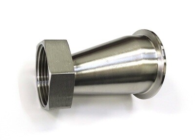 2.5&quot; Tri Clamp - 1.5&quot; RJT Female - Eccentric