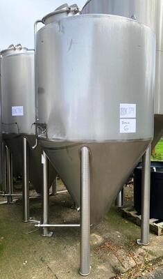 Vertical Cylindrical Conical Bottomed Fermenter - 2500L