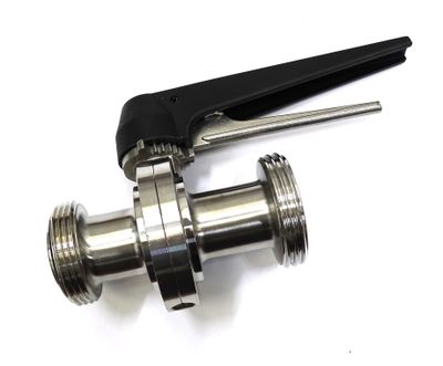 1.5&quot; RJT Male - DIN 40 Male Butterfly Valve