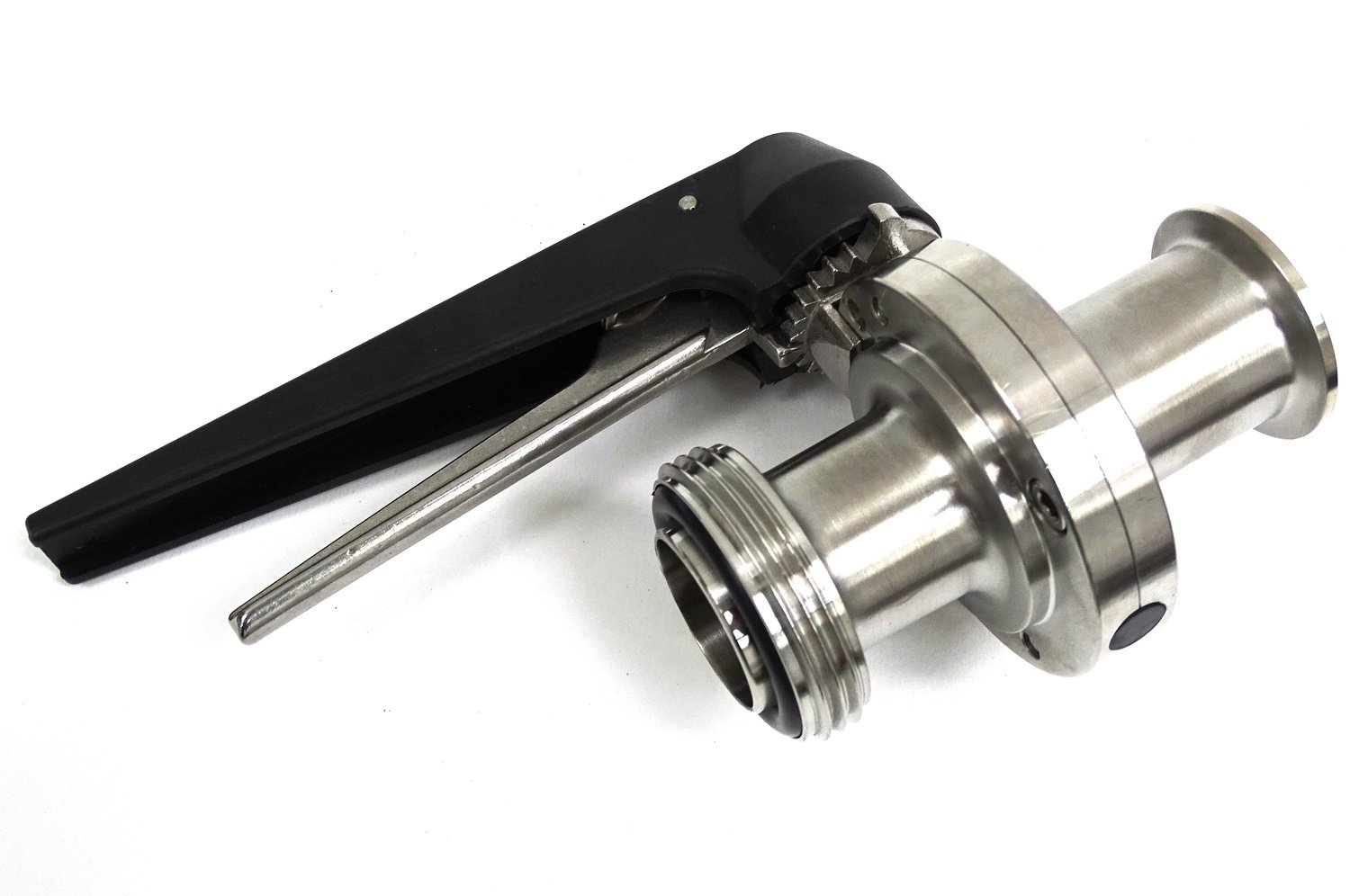 Butterfly Valve 1.5&quot; M RJT  -  1.5&quot; Tri Clamp