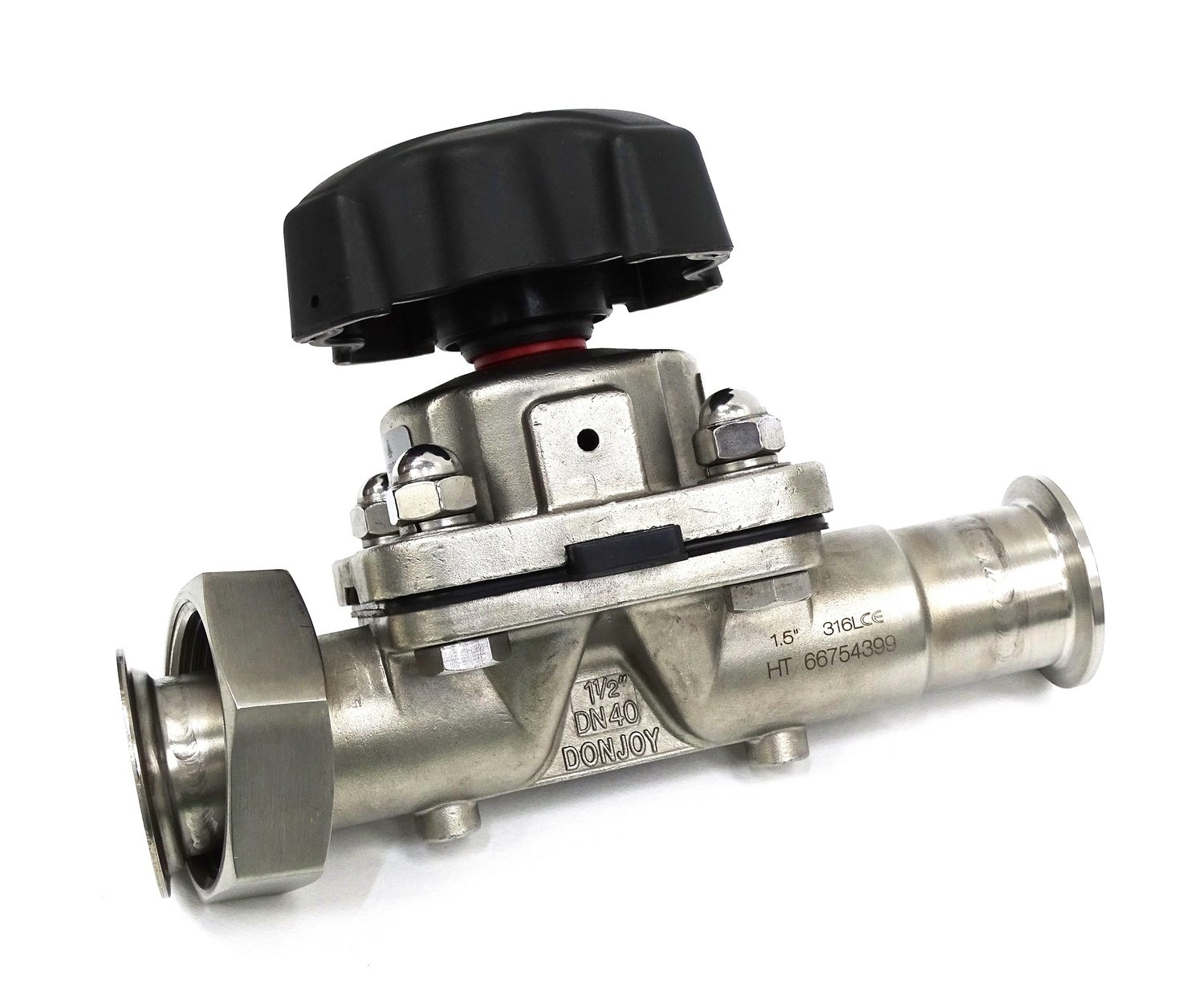 Diaphragm Valve 1.5&quot; RJT Female - 1.5&quot; Tri Clamp