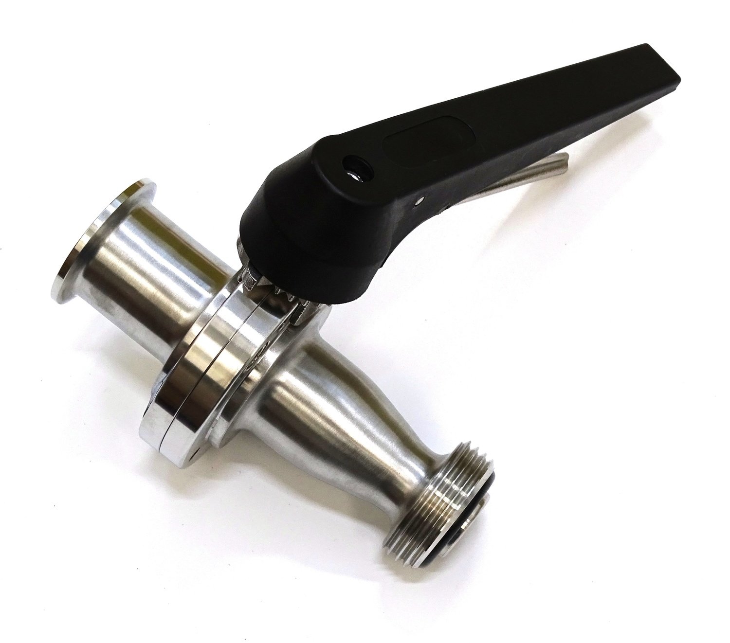 Butterfly Valve 1" M RJT  -  1.5" Tri Clamp