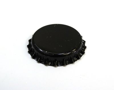 Black Metal Bottle Caps/Crowns x 20