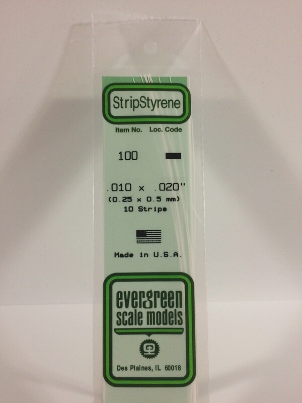 100 - OPAQUE WHITE POLYSTYRENE STRIP