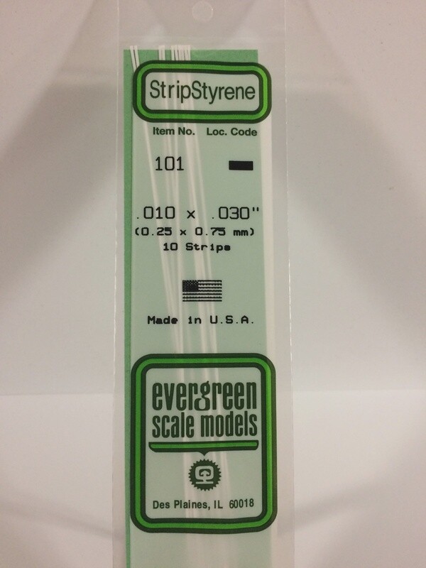 101 -  OPAQUE WHITE POLYSTYRENE STRIP