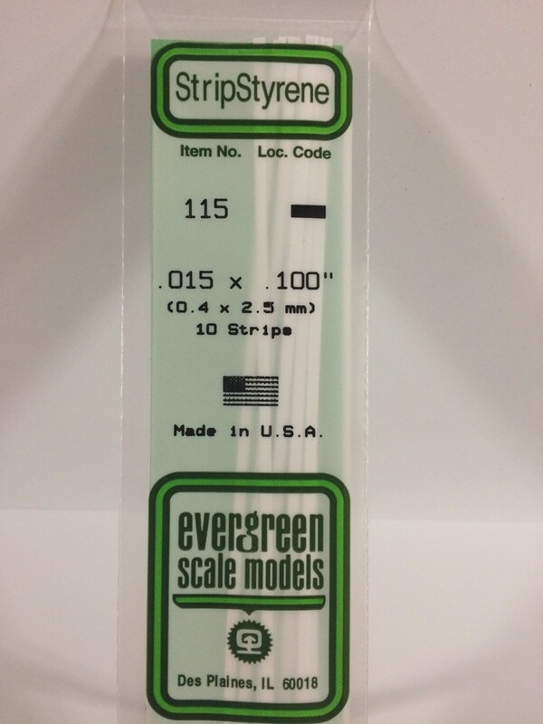115 - OPAQUE WHITE POLYSTYRENE STRIP