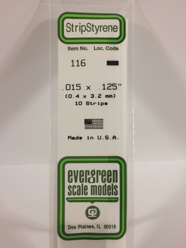 116 - OPAQUE WHITE POLYSTYRENE STRIP