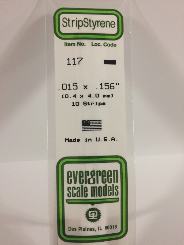 117 - OPAQUE WHITE POLYSTYRENE STRIP