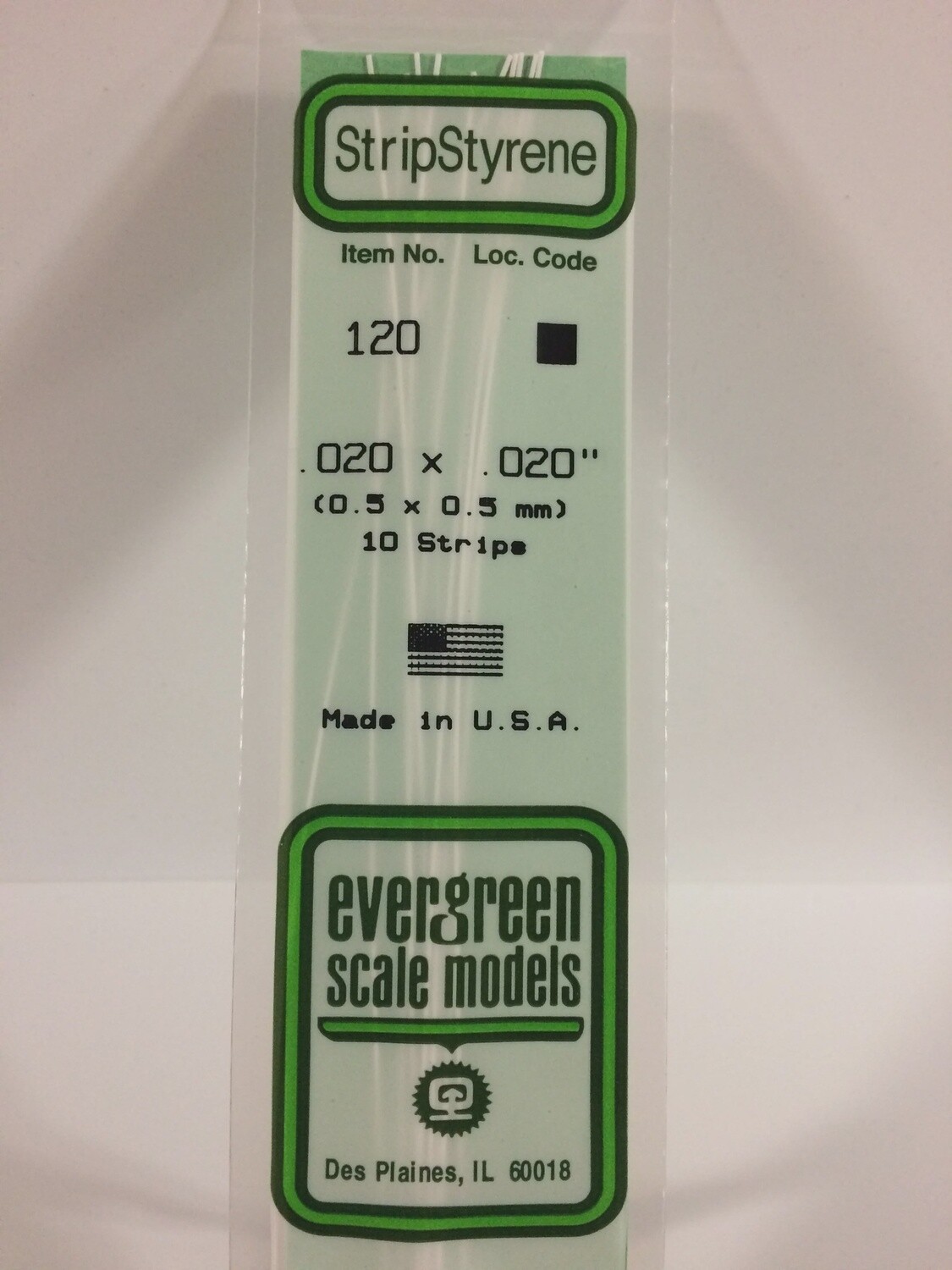 120 - OPAQUE WHITE POLYSTYRENE STRIP