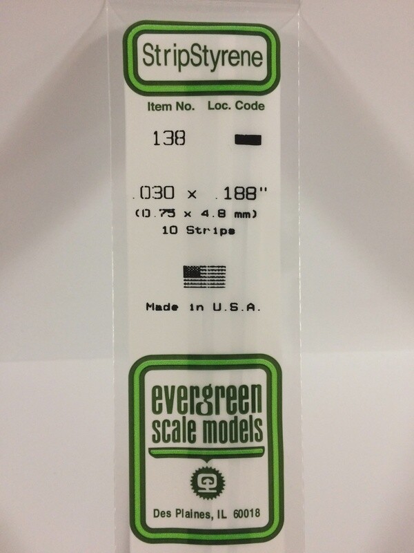 138- OPAQUE WHITE POLYSTYRENE STRIP