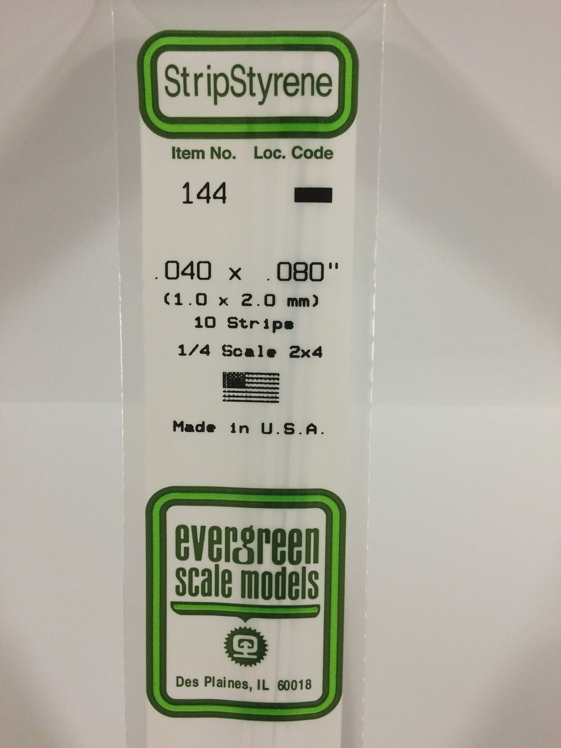 144 - OPAQUE WHITE POLYSTYRENE STRIP