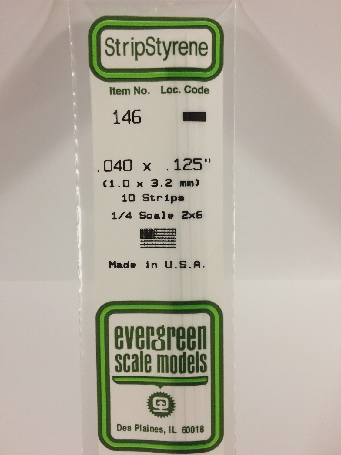 146 - OPAQUE WHITE POLYSTYRENE STRIP